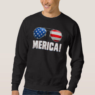 4th Of July Merica American Flag Sunglasses Boys G Sweatshirt