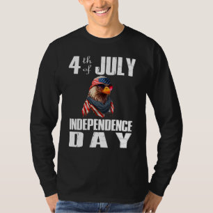 4th Of July Merica Bald Eagle USA Flag Independenc T-Shirt