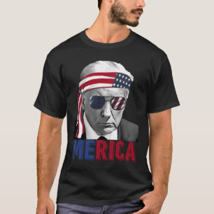 4th Of July merica Trump American Flag Usa  T-Shirt