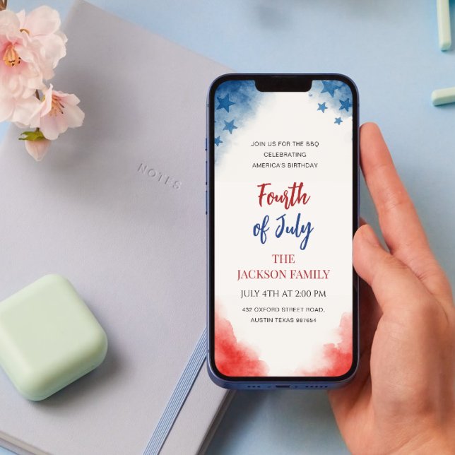 4th of July Minimalist Digital Download Invitation (Creator Uploaded)