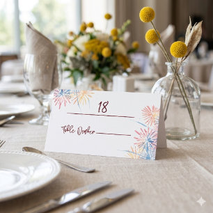4th of July  Minimalist Wedding Place Cards