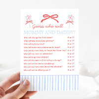 4th of July Mommy or Daddy Baby Shower Game