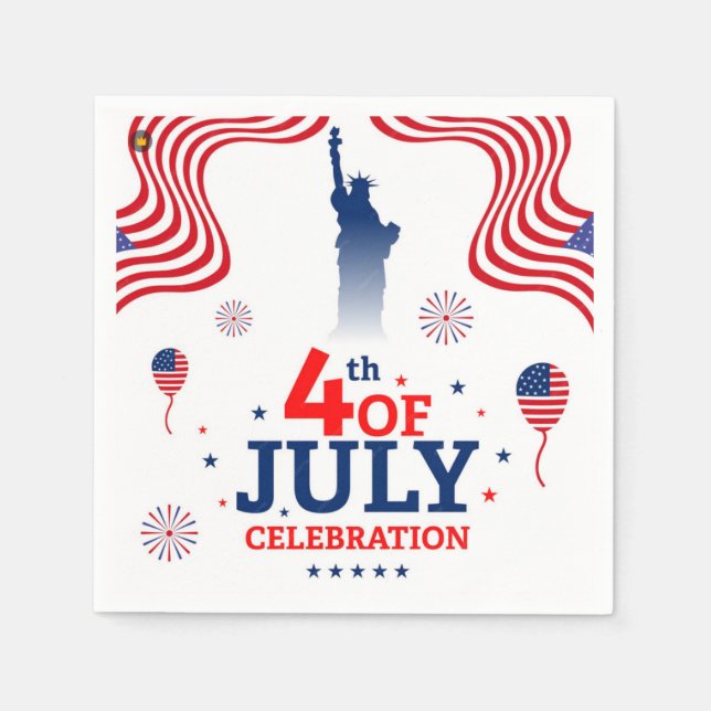 4th of july napkins (Front)