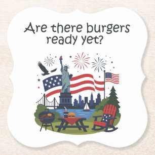 4th of July Napkins Paper Coaster