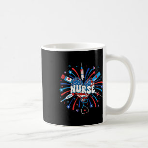 4th Of July Nurse American Flag Fourth Of July Nur Coffee Mug