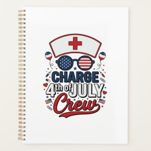4th of July Nurse Crew Patriotic Medical Shirt Des Planner