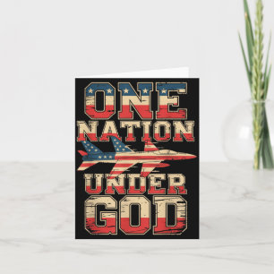 4th Of July One Nation Under God Patriotic Usa Card