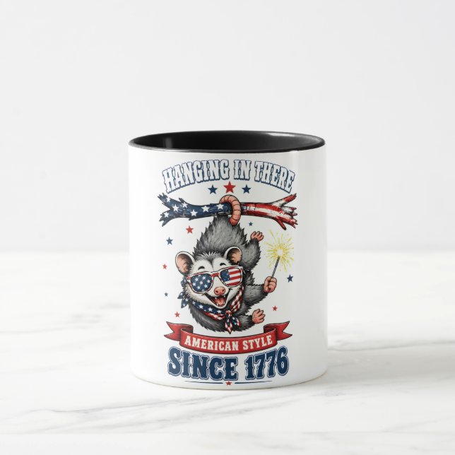 ​4th of July Opossum Hanging Mug (Center)