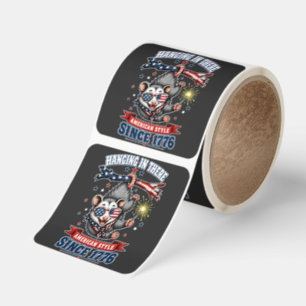 ​4th of July Opossum Hanging Sticker