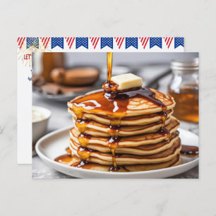 4th of July Pancake Breakfast Postcard