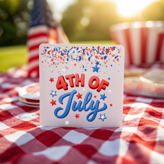 4th of July Paper Coaster