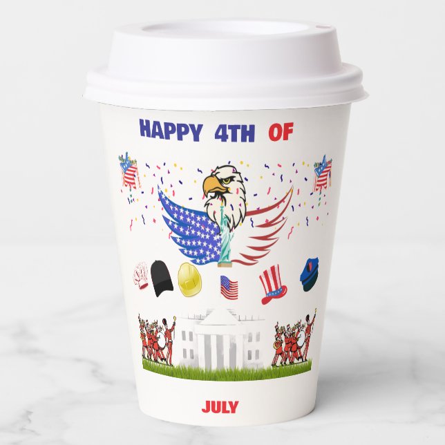 4th of July Paper Cups (Front)