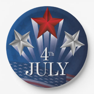 4th of July Paper Plates