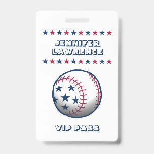4th of July Party Baseball Badge