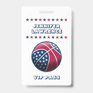4th of July Party Basketball Badge