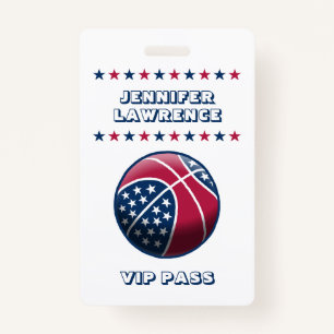 4th of July Party Basketball Badge