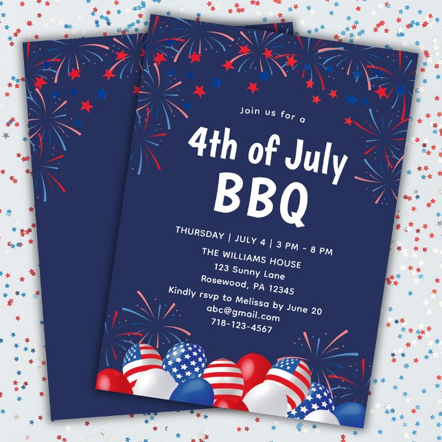 4th of July Party BBQ Invitation (Creator Uploaded)