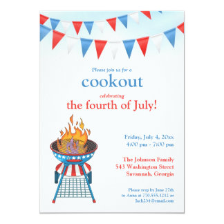 4th Of July Cookout Invitations & Announcements | Zazzle