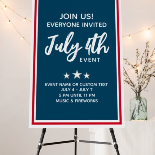 4th Of July Party Business Event Custom Foam Board