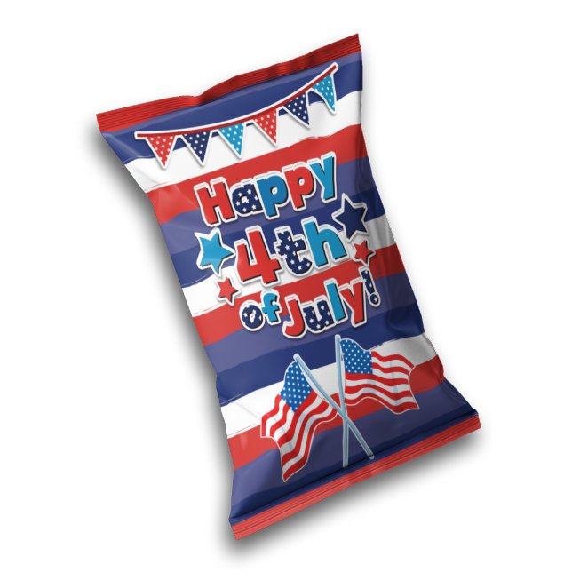 4th of July Party Chip Bag Wrappers Favors Notepad (Creator Uploaded)