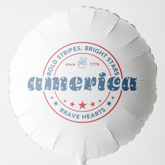 4th of July Party Decor Large Helium Balloon (Front)