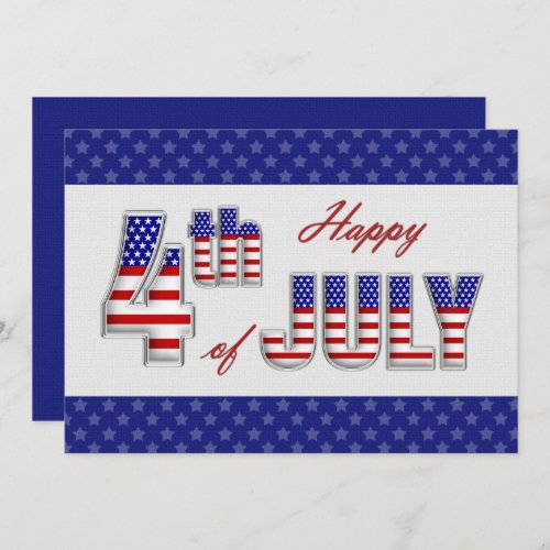 4th of July Party  Event Patriotic  Invitation