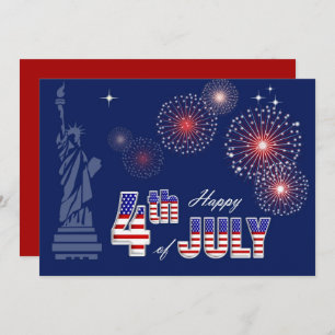 4th of July Party Event Ptriotic Design Invitation