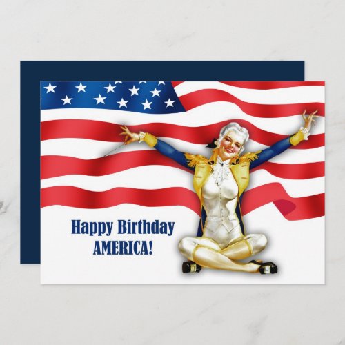 4th of July Party  Event Retro Pin_Up  Invitation