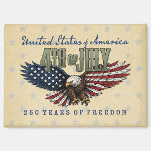 4th of July Party Favor Gift USA 250 Year Annivers Magnet