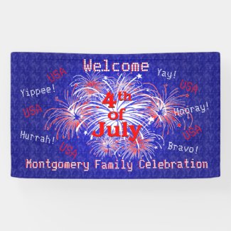 4th of July Party Fireworks Welcome