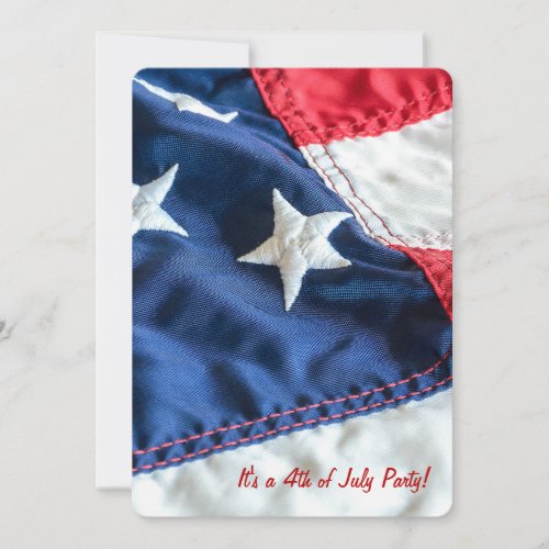 4th of July party flag Invitation