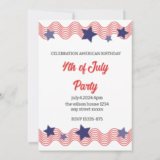 4Th Of July Party,Happyhappy holiday season Invitation