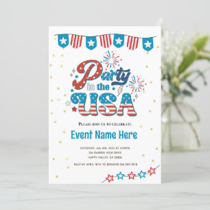4th of July Party In The USA American Vibe Invite