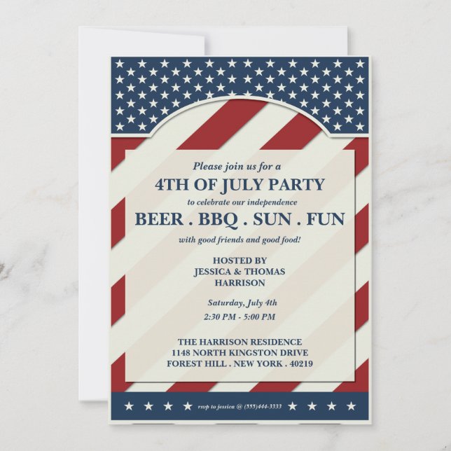 4th of July Party Invitation (Front)