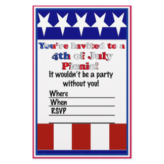 4th of July Party Invitation