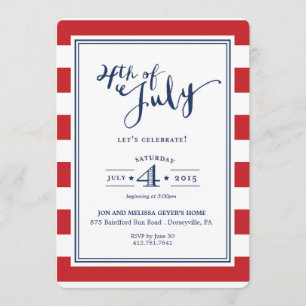 4TH OF JULY party invitation