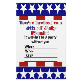 4th of July Party Invitation