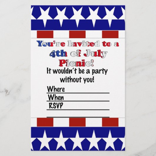 4th of July Party Invitation (Front)