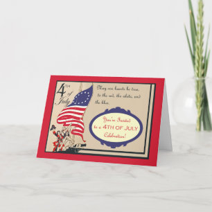 4th of July Party Invitation, Independence Day Invitation