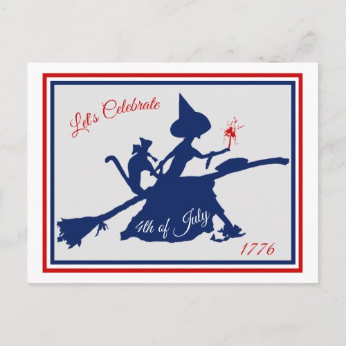 4th of July Party Invitation Postcard