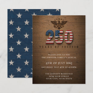 4th of July Party Invitation USA 250 Years