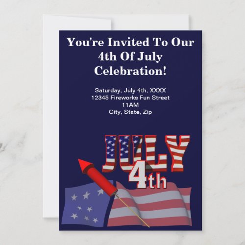 4th of July Party Invitations