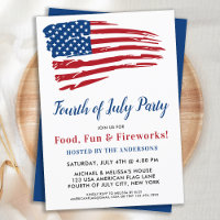 4th Of July Party Patriotic American Flag   