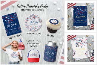 4th Of July Party, Red, White, Blue Fireworks