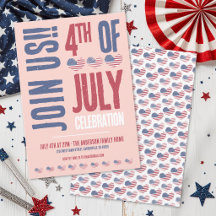 4th Of July Party Red White Blue Patriotic