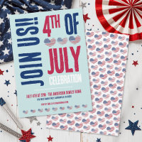 4th Of July Party Red White Blue Patriotic