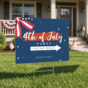 4th of July Party Yard Sign Patriotic Outdoor