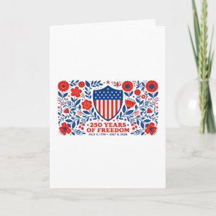 4th of July Patriotic 250th Anniversary 250 Years Card