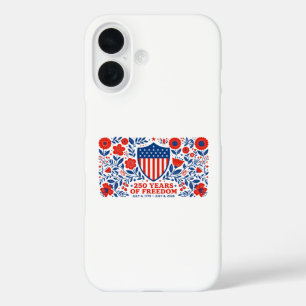 4th of July Patriotic 250th Anniversary 250 Years iPhone 16 Case