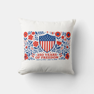 4th of July Patriotic 250th Anniversary 250 Years  Throw Pillow